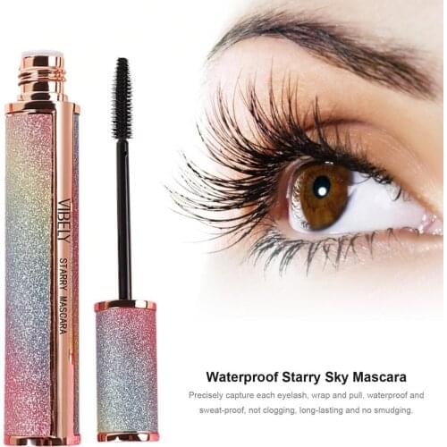 Starry Sky Mascara 4D Waterproof Fiber Silk Eyelash Thick Curling Natural Lengthening Eye Lash 4d Black Eyes Makeup