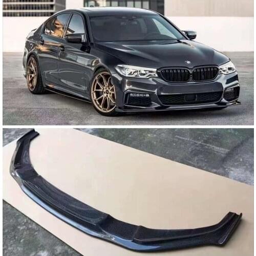 High Quality Haman Style Carbon Fiber Front Bumper Lip Fits For BMW 5 Series G30/G38 2017 2018 2019 2020
