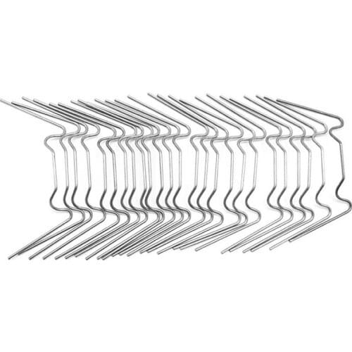 Greenhouse Glazing Clips, Stainless Steel W Type Clips Leaf Spring Clips for Greenhouse Glass House Twin-Hall Web 100PCS
