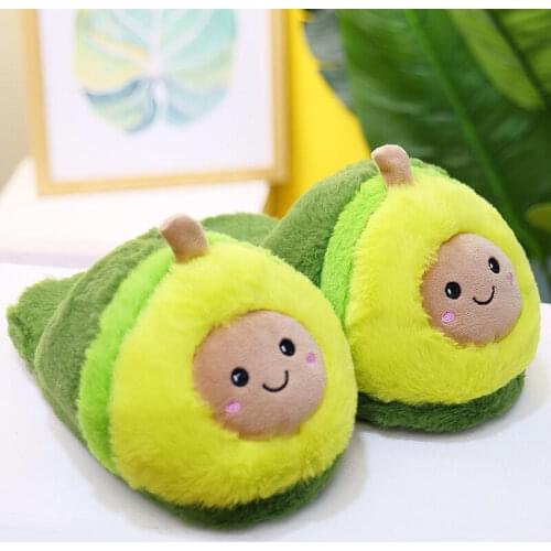 Women Cute Plush Slippers Cartoon Indoor Slipper Winter Warm Furry Faux Fur Slides Woman Furry Flip Flop Shoes