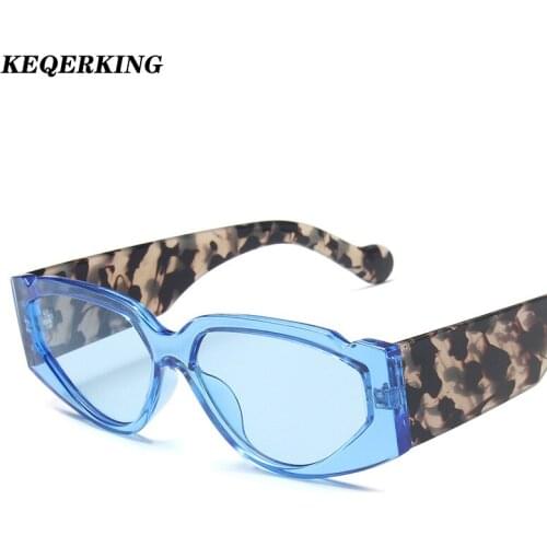 Retro Small Frame Polygon Cat Eyes Women Sunglasses Brand Designer Fashion Pattern Decoration Ladies Sun Glasses UV400