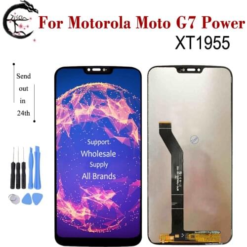 6.2" LCD For Motorola Moto G7 Power XT1955 Display Screen Touch Digitizer Sensor Assembly For Motorola G7powe XT 1955 Display