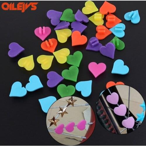 1 Bag Decoration Spoke Beads for MTB Bicycle Spoke Beads Colorful Heart Shape Kids Bike Wheel Clip dropshipping