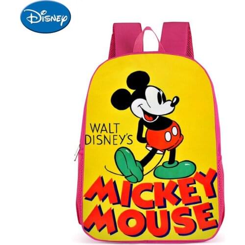 12 Inch Micky Mouse Kindergarten School Bags Lovely Bookbags Children Toddler bag Kids Backpack Gift Small Pink Mochilas