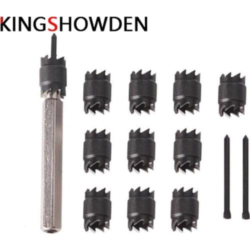 13pcs Spot Weld Cutter Set 3/8 Inch Double Sided Rotary Spot Weld Remover Drill Bit for Power Drill Spot Welding