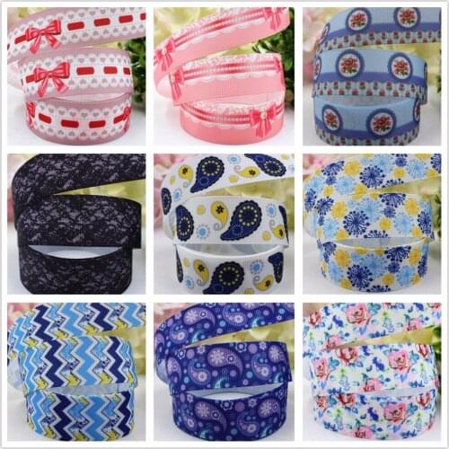 165719 ,22MM Classic flowers cartoon design Printed grosgrain ribbon, DIY handmadeHair accessories Material wedding gift wrap