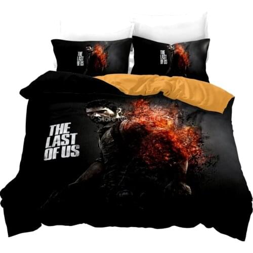 2/3pcs The Last of Us Game 3D Printed Bedding Set Comforter Cover with Pillowcases Set Soft Bed Linens Twin Full Queen King Size