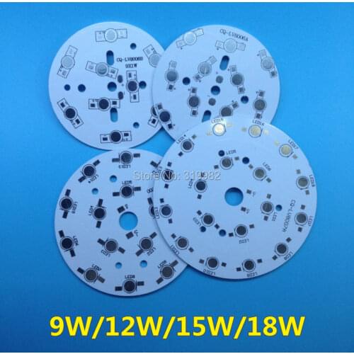 2 PCS LED High Power Lumen PCB Board Panel Aluminum Heatsink Base 9W 12W 15W 18W for LED Bulb Lamp Grow Light DIY Empty PCB