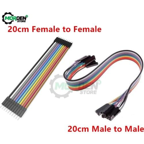 20cm 10Pin Dupont Line Male to Male/Female to Female Jumper Wire Dupont Cable DIY KIT for Arduino