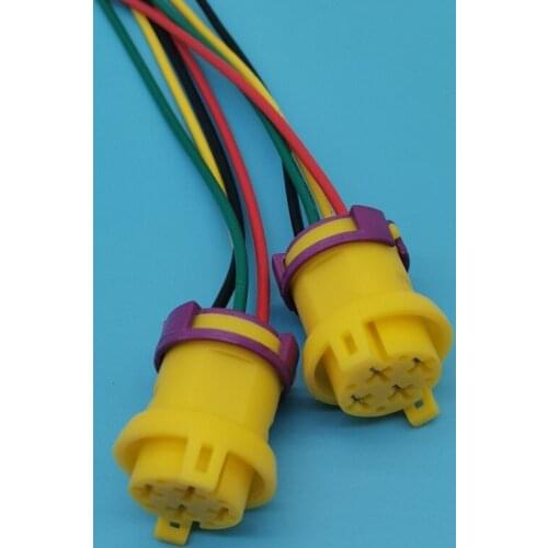 4 Pin Female Yellow Motorcycle Wiring harness Connector DJ7049-6.3-21