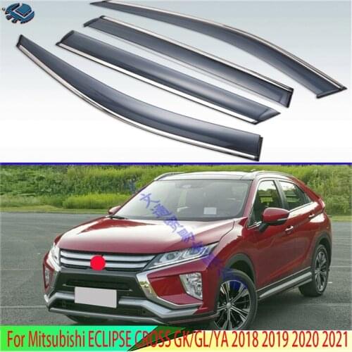 For Mitsubishi ECLIPSE CROSS 2018 2019 Plastic Exterior Visor Vent Shades Window Sun Rain Guard Deflector 4pcs