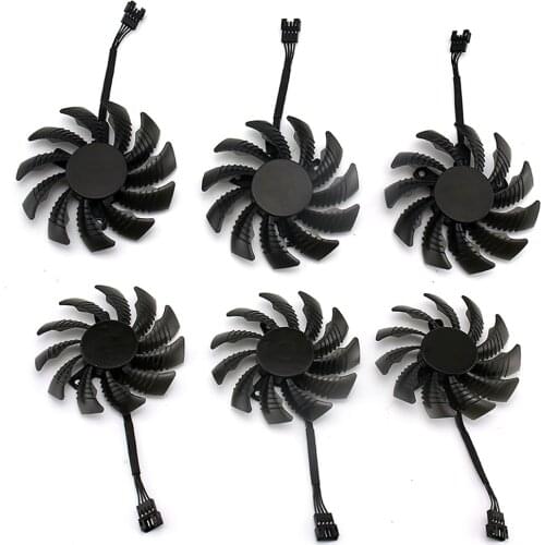 75mm T128010SU Graphics Card Cooling Fan 4Pin for Gigabyte GTX1080ti 1080 1070 1060 Replacement Repair Parts DC 12V 0.35A