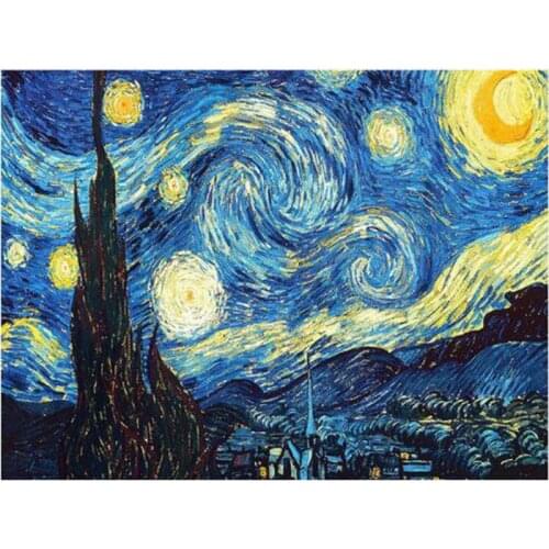 Home Decoration DIY 5D Diamond Embroidery Van Gogh Starry Night Cross Stitch kits Abstract Oil Painting Resin Hobby Craft zx