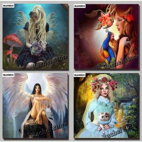Diamond Embroidery Diy Diamond Painting Cross Stitch Kits Diamond Mosaic Angel woman Full Square Diamond Embroidery RE014