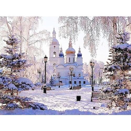 Diamond Painting Cross-Stitch Landscape Church Diamond Embroidery Sale 5D Full Drill Diamond Mosaic DIY Rhinestone