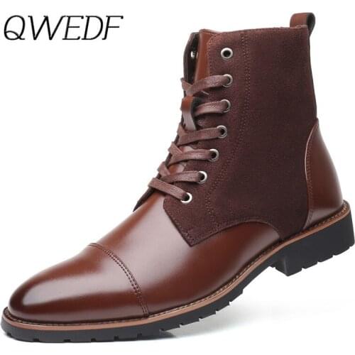 QWEDF Brand Ankle Boots Sneakers Men Casual Shoes Waterproof Snow Boots For Male Adult Winter Warm Short Plush Footwear Z2-31