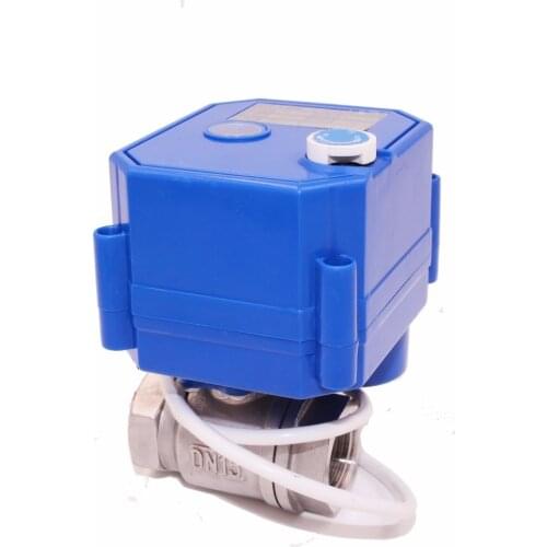8s CWX-25S full port SS304 DN15 DN20 DN25 female-female BSP NPT DC5V DC12V CR01 CR02 CR05 mini 2 way motorized ball valve