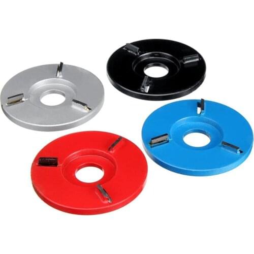 Woodworking Flat Three-tooth Plane Wood Carving Tool Milling Cutter For 22mm Angle Grinder - Red