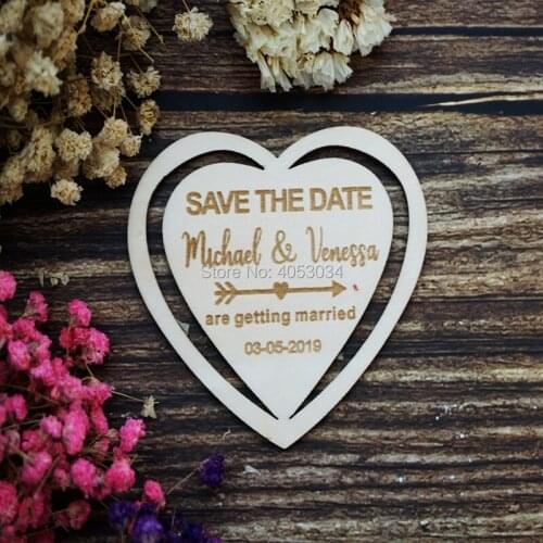 Wooden Save The Date Magnets Heart Save The Date Favor Wedding Tags Wedding Save The Date Card Wedding Favor Magnets Wooden