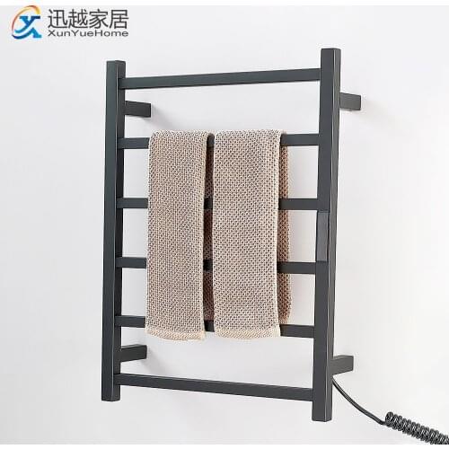 Electric Towel Warmer Intelligent Thermostatic Stainless Steel Heated Drying Rack Shelf Shower Holder Rail Bathroom Accessories