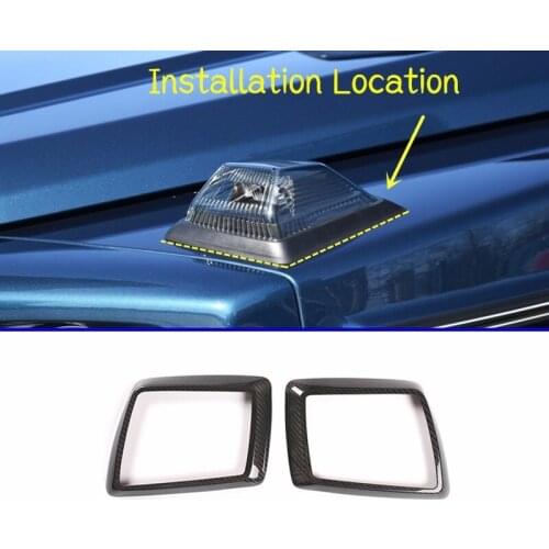 Real Carbon Fiber For Mercedes-Benz G class 2019-2020 Front Hood Turn Signal Air Outlet Frame Cover Trim