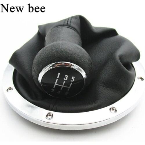 Newbee 5 Speed PU Leather Car Gear Shift Knob for Volkswagen VW Gol Pointer Saveiro Parati 2004 2005 2006 2007 2008 2009 2010