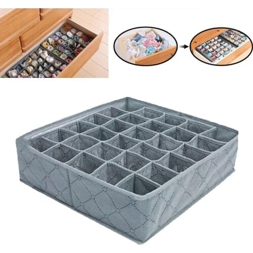 6/7/11 Grids Dormitory Closet Organizer For Underwear Socks Home Separated Storage Box Bra Storage Foldable Drawer Organizer Bo