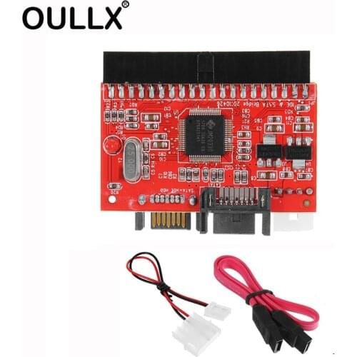 OULLX 2 in 1 IDE to SATA / SATA to IDE Adapter Converter 3.5" 40pin for DVD CD HDD Bidirectional Transfer for PC SATA Data Cable