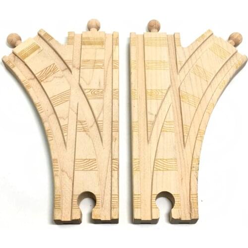 P069 High quality rail exquisite double-headed Variable track compatible wooden train track game special accessories