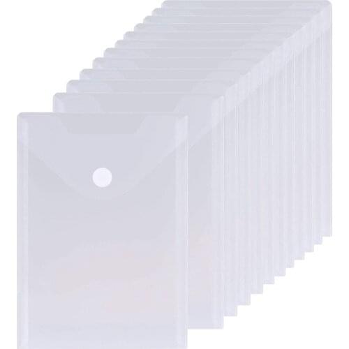 10pcs/Lot A5 Clear Document Bags Poly Envelopes with Velcro Closure Plastic Folder for Cutting Dies Stencil Embossing DIY Crafts