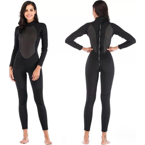 SBART 3MM women Neoprene Wetsuit Scuba Diving Suit Fishing Kite Surfing Swimwear Full Body Swimming Snorkeling Spearfishing Suit