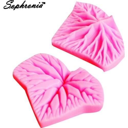 Sophronia 2PCS/Set Ivy Petal Leaf Veiner Fondant Cake Decorating Flower Making GumPaste Floral Petal Mold M364