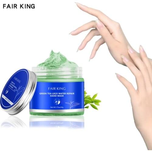 FAIR KING Green Tea Moisturizing Hand Mask Whitening Anti-Aging Repair Exfoliating Calluses Film Gel Hand Skin Care Cream 50g