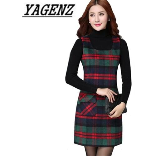 Модные платья в клетку YAGENZ China At AliExpress