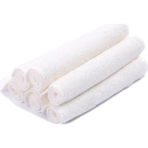 10Pcs Kitchen Dishcloth Cleaning Cloth Double-Layer Thicken Absorbent Bamboo Fiber Daily Kitchen Dish Towel Kitchen Rag