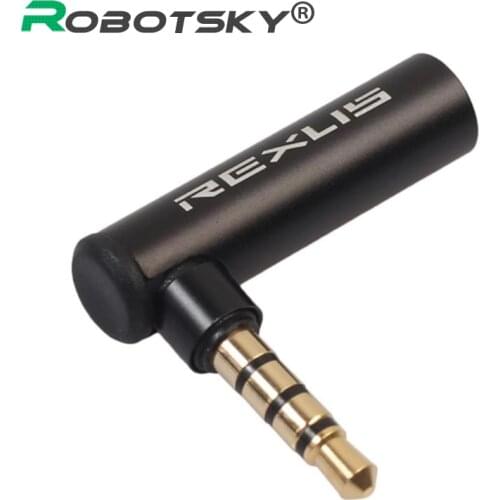 3.5mm Male To Female Audio Converter Adapter 90 Degree Right Angled Connector L Type Stereo Earphone Microphone Jack Plug