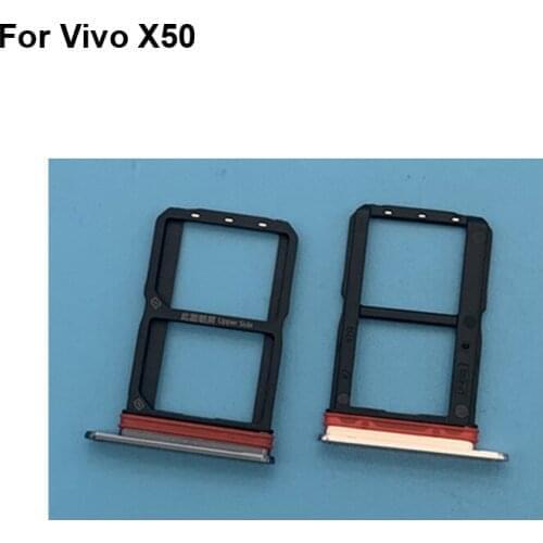 For Vivo X50 New Tested Good Sim Card Holder Tray Card Slot For Vivo X 50 Sim Card Holder Replacement Parts VivoX50