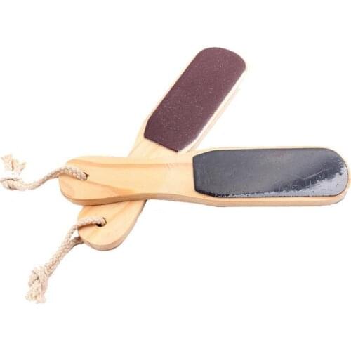 Double-sided Foot File Care Dead Skin Callus Remover Pedicure Tool Wood