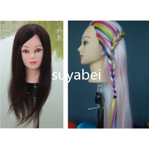 100% natural human hair mannequin head doll head with hair wig mannequin head can dye Training head