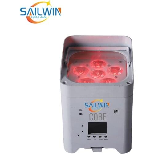 Spain Stock 6x18W 6in1 RGBWA+UV Recharge Battery DMX Wireless Par Led Powered Uplights for Party Stage Lighting