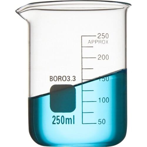Laboratory Equipment Glass Beaker Thickened High Temperature Resistant Beaker 5ml 10ml 25ml 50ml 100ml