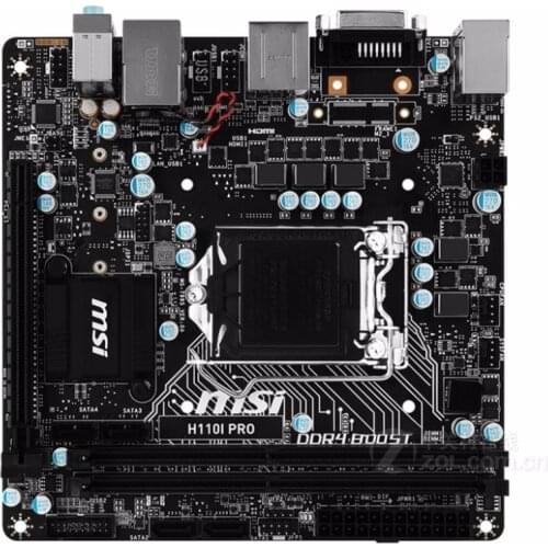 MSI H110I PRO original motherboard MINI-ITX 17*17cm LGA1151 Needle M.2 Support 6/7 Gen i3 i5 i7 DDR4 32G SATA3 USB3.0
