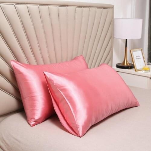 Solid Color Sofa Bed Pillowcase Home Decor Soft Smooth Cushion Cover Pillow Case 3 Sizes Sleeping Pillow Cover