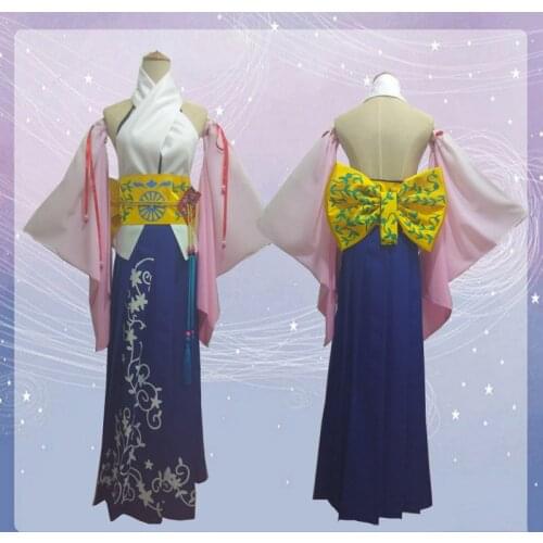 Final Fantasy X Yuna Cosplay FF 10 Costume Custom Made