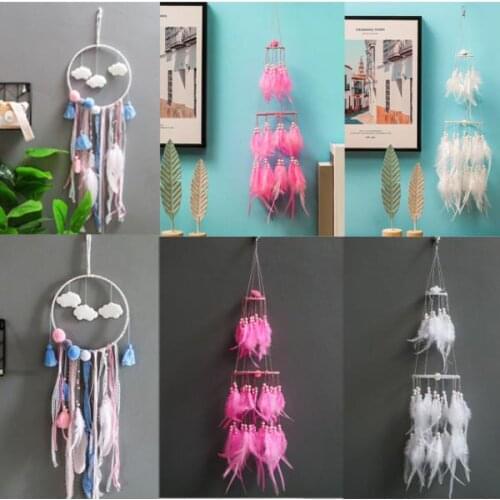 Feather Dream Catcher Wall Hanging Decoration Ornaments for Xmas Birthday Wedding Gifts