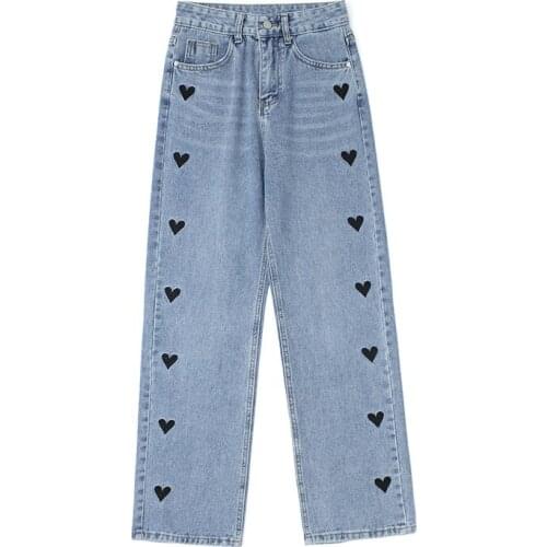 WKOUD Women's Jeans With Embroidery