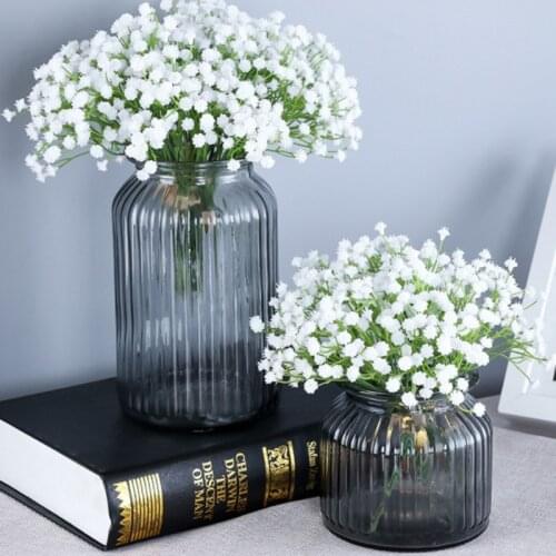 1 Piece White Babies Breath Flowers Artificial Fake Gypsophila DIY Floral Bouquets Arrangement Wedding Home Decor