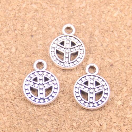 24pcs Charms peace symbol 16x12mm Antique Pendants,Vintage Tibetan Silver Jewelry,DIY for bracelet necklace