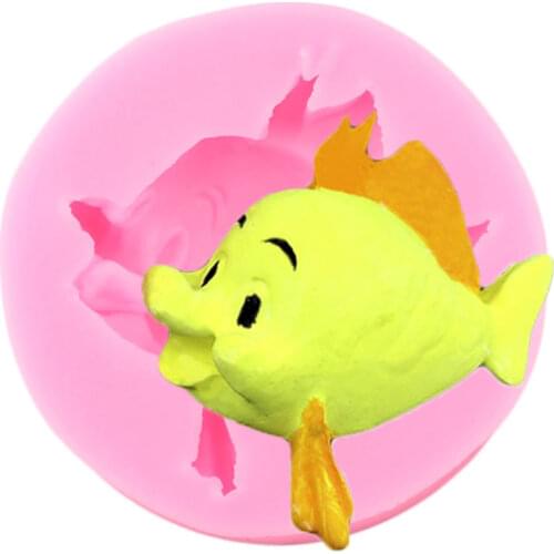 3D Fish Silicone Mold Cartoon Baby Birthday Fondant Cake Decorating Tools Chocolate Making Molds Polymer Clay Candy Mould