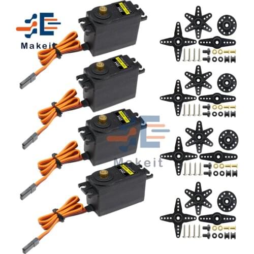 4Pcs MG996R Metal Gears Digital RC Servo Motor High Torque Helicopter Boat Car Torque 1/8 MG 996R RC CAR 1/8 DIY